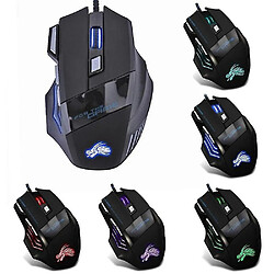 Universal 5500DPI LED Gaming Optical Gaming Mouse USB Wired Gamer Mouse 7 Boutons Gamer Computer MICE POUR MICE D'ordinateur portable pas cher