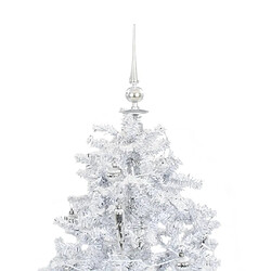 Avis vidaXL Arbre de Noël neigeux avec base de parapluie Blanc 140 cm