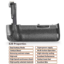 Avis Poignée Batterie Grip pour Appareil Canon 5D Mark IV LP-E6 LP-E6N E20