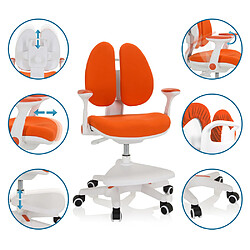 Avis Chaise de bureau pour enfant KID WING Tissu orange hjh OFFICE