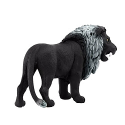 Schleich Figurine Lion Wildlife dans sa Posture Prêt à Bondir et à Rugir Noir