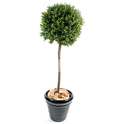 Pegane Plante artificielle haute gamme Spécial extérieur / Buis tige boule UV résistant - Dim : H.140 x D.50 cm