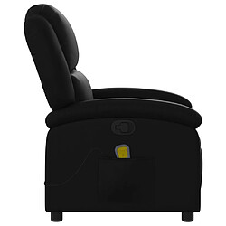 Maison Chic Fauteuil de massage inclinable,Fauteuil luxe de relaxation Noir Similicuir -MN29235 pas cher