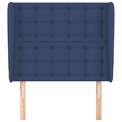 Avis Maison Chic Tête de lit scandinave avec oreilles,meuble de chambre Bleu 83x23x118/128 cm Tissu -MN54468