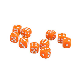 Acheter 50 X 12mm Opaques Six Dés Sur Place Face Jeux D6 D & D D'orange Rpg