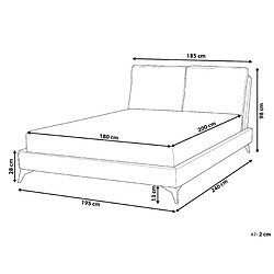 Avis Beliani Lit double bouclé beige 180 x 200 cm MELLE