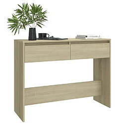 Avis Maison Chic Table console | Meuble d'entrée | Table d'appoint Chêne sonoma 100x35x76,5 cm Aggloméré -GKD36860