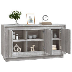 Avis vidaXL Buffet sonoma gris 102x35x55 cm bois d'ingénierie