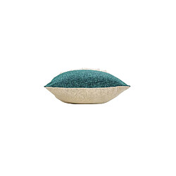 Douceur D'Interieur Coussin déhoussable COAST - Polycoton finition tissé et jute - 30 x 50 cm - Ecru et bleu