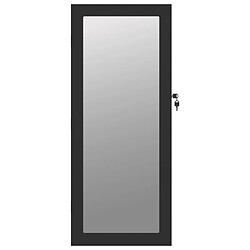 Avis vidaXL Armoire à bijoux avec miroir et éclairage LED mural noir