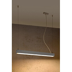 Luminaire Center Plafonnier LED intégré Pinne Acier blanc 1 ampoule 150cm