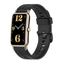 Bracelet en silicone étanche avec boucle, noir pour votre Huawei Watch Fit Mini