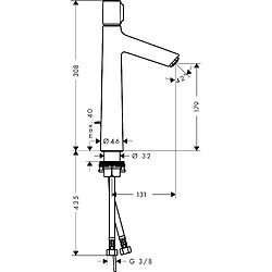 Hansgrohe - Mitigeur de lavabo Talis Select S 190 bec fixe avec tirette et vidage chromé