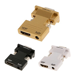 Acheter Hdmi Femelle Convertisseur Vga Mâle + Support Adaptateur Audio 1080p Sortie Blanc