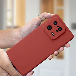 Avizar Coque pour Xiaomi 13 Pro Silicone Intérieur Microfibre Finition Mate rouge pas cher