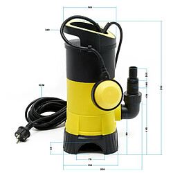 Avis Helloshop26 Pompe pour eaux usées 7500l/h 400 watts pompe submersible construction drainage jaune 16_0000619