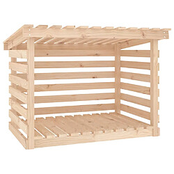 vidaXL Support pour bois de chauffage 108x73x79 cm Bois de pin