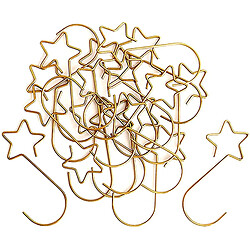 Acheter Universal 200 décorations de Noël accrochent le support de suspension en métal en métal, utilisé pour la décoration d'arbre de Noël, 2 pouces de long, or, argent