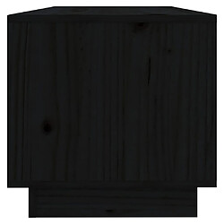 Avis vidaXL Meuble TV Noir 90x35x35 cm Bois de pin massif