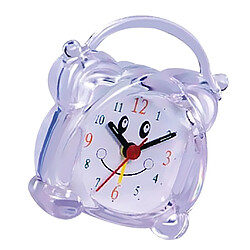 Mini Voyage Horloge Gradient Son Bureau Réveil Snooze Veilleuse 1 # Blanc