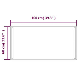 Maison Chic Miroir à LED,Miroir Lumineux LED pour salle de bain,Miroir decoration 60x100 cm -MN19068 pas cher