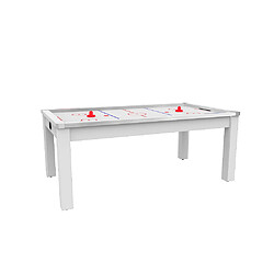 1001jouets Air Hockey convertible table 8 personnes Toronto blanc laqué et blanc (surface de jeu). pas cher