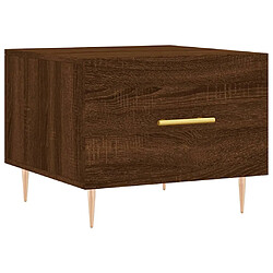 Maison Chic Table basse,Table Console Table d'appoint, Table pour salon Chêne marron 50x50x40 cm Bois d'ingénierie -MN50172