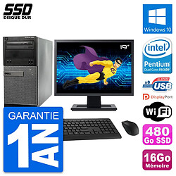 PC Tour Dell 3020 Ecran 19" Intel G3220 RAM 16Go SSD 480Go Windows 10 Wifi - Occasion