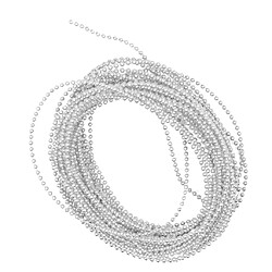 5 mètres de perles de plastique en perles de rocaille pour le mariage d'argent 1.5mm