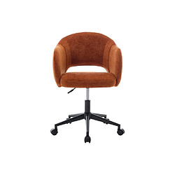 Vente-Unique Chaise de bureau - Tissu texturé - Terracotta - ACACILIO