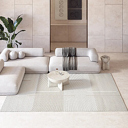 ICONIK INTERIOR Grand Tapis Design Contemporain et Moderne - Beige (290x200 cm) - Fune Beige