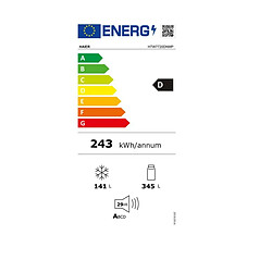 Réfrigérateur combiné 70cm 483l nofrost platinium - HTW7720DNMP-1 - HAIER