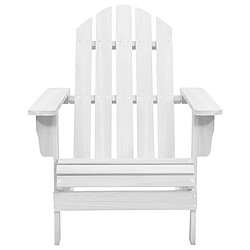 Maison Chic Chaise de jardin - Fauteuil d'extérieur bois blanc -MN15573