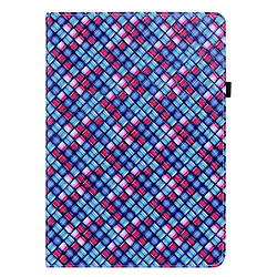 Etui en PU texture tissée, fonction d'éveil/veille avec porte-cartes bleu pour votre iPad 10.2 (2019)/(2020)(2021)