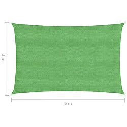 Avis Helloshop26 Voile d'ombrage 160 g/m² vert clair 3 x 6 m PEHD 02_0009384