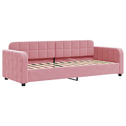 vidaXL Lit de repos sans matelas rose 80x200 cm velours