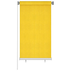 vidaXL Store roulant d'extérieur 80x140 cm Jaune PEHD