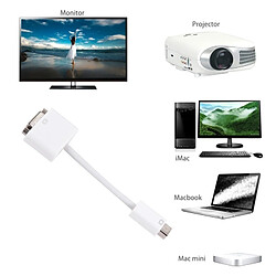 Acheter Wewoo Blanc pour Macbook Adaptateur Mini DVI vers DVI 24 + 1