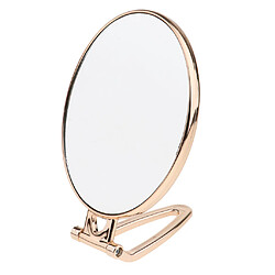 Miroir dégrossi pliant tenu dans la main de maquillage de Tableau de miroir pour le voyage d'or