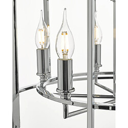 Acheter Luminaire Center Suspension Myka Chrome poli 6 ampoules 36cm