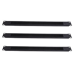 3Packs Brush Panel 19 "1U Server Cabinet Cable Management Tidy Bar Rack Slot