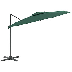 Avis Maison Chic Parasol Jardin | Parasol cantilever à double toit Vert 400x300 cm - GKD57398