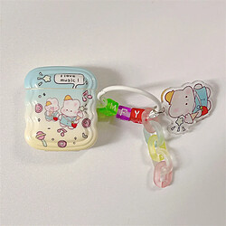 GUPBOO Airpods Coque Housse Étui Protecteur Compatible pour AirPods Pro-Ins mignonne petite fille de dessin animé de lapin