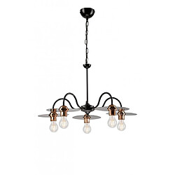 Lumière Suspension Alice Plastique,acier Noir 5 ampoules 72cm