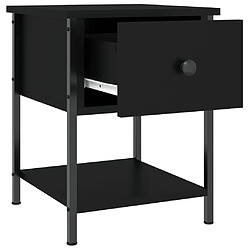 Acheter vidaXL Table de chevet noir 34x35,5x45 cm bois d’ingénierie