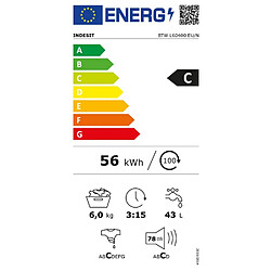 Lave-linge top 6kg 1000 tours/min - BTWL60400EUN - INDESIT