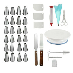 36 Pièces Ornements De Cuisson Ensemble Conseils De Buse Support De Gâteau Grattoirs Brosses Bricolage pas cher