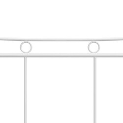 Maison Chic Lit adulte - Lit simple Cadre de lit,Structure du lit Contemporain Blanc Métal 200x200 cm -MN53304 pas cher