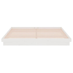 Acheter vidaXL Cadre de lit sans matelas blanc bois massif 200x200 cm