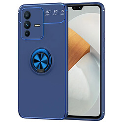 Coque en TPU anti-salissure anti-empreinte digitale avec béquille, bleu pour votre Vivo S12 Pro